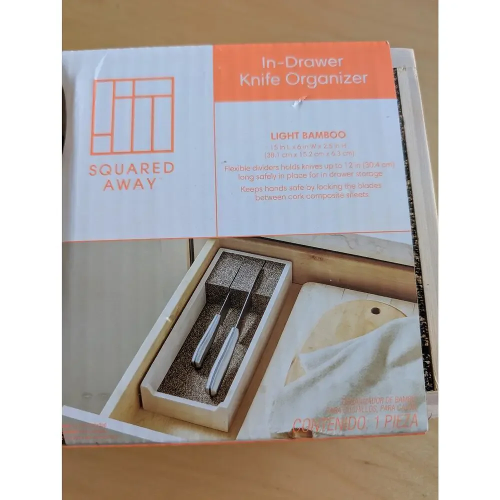 🍀NIB Squared Away In Drawer Knife Organizer